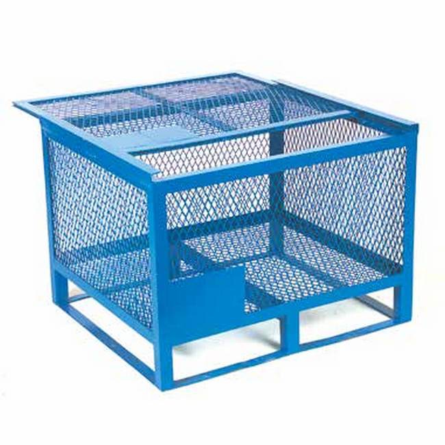 SW security cage, similar to security cage, steel cages from stackable steel bins, ssb.