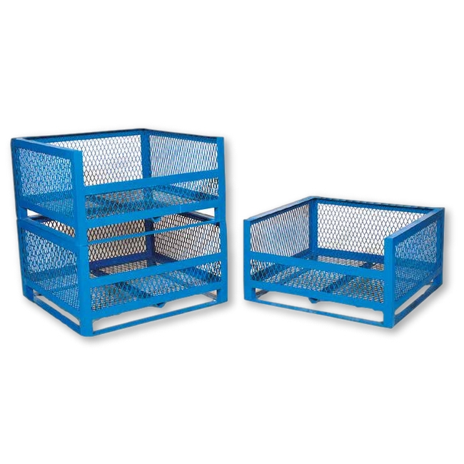 SW cut-away cage, similar to steel cages, cutaway steel cage from stakka bins, mr shelf.