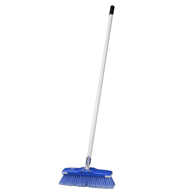 Picture of Floor Broom - Complete - GB6 - Soft - Black PVC Fibre Centre - Coloured Border - Buffers - Metal Handle - 55 Grip - Pack of 5 - F3366