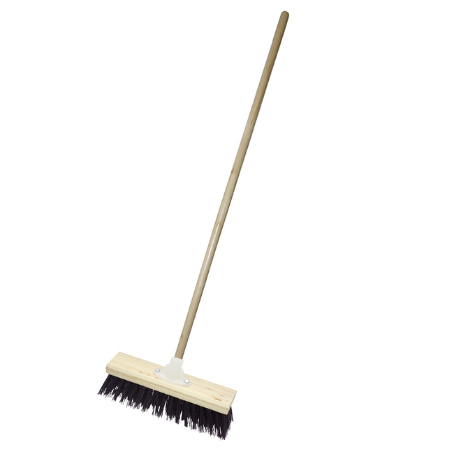 Picture of Gutter Sweeper Broom - Complete - Rainbow - Synthetic Fibre - Wooden Screw-in Handle - 30.5cm - Pack of 3 - F3561