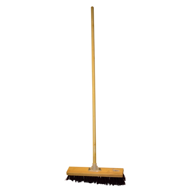 Picture of Gutter Sweeper Broom - Complete - Rainbow - Synthetic Fibre - Wooden Screw-in Handle - 37.5cm - Pack of 3 - F3562