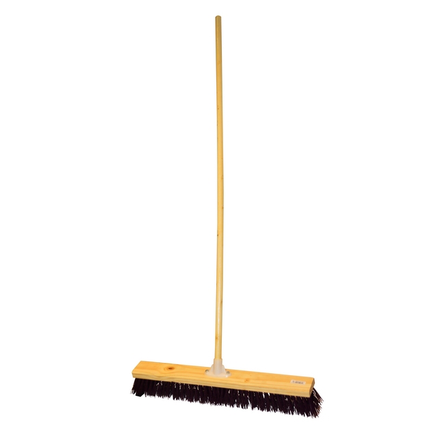 Picture of Platform Broom - Complete - Rainbow - Synthetic Fibre - Wooden Screw-in Handle - 46cm - Pack of 3 - F3563