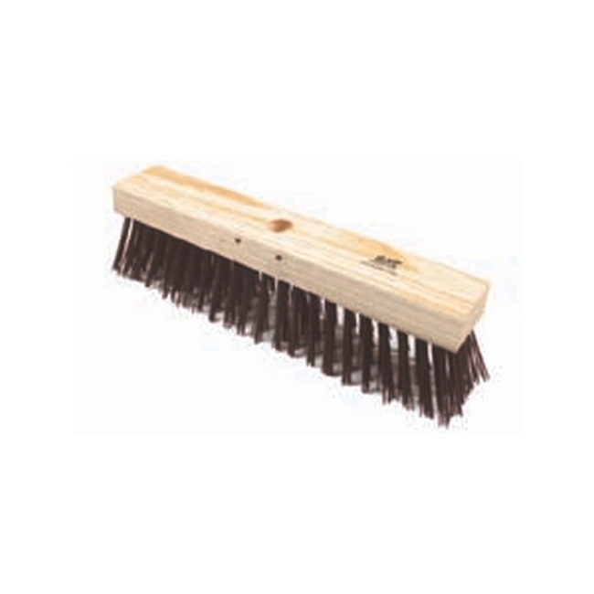 Picture of Gutter Sweeper Broom - Head Only - Stiff Brown PVC Fibre (1.5mm) - 30.5cm - Pack of 12 - F3107