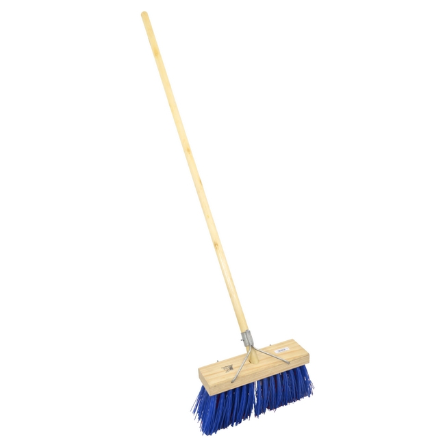 Picture of Bass Broom - Complete - Synthetic Fibre - Wooden Handle - 99 Grip - 30.5cm - Pack of 3 - F3152
