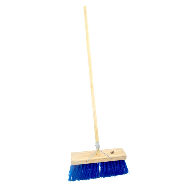 Picture of Bass Broom - Complete - Synthetic Fibre - Wooden Handle - 99 Grip - 37.5cm - Pack of 3 - F3154