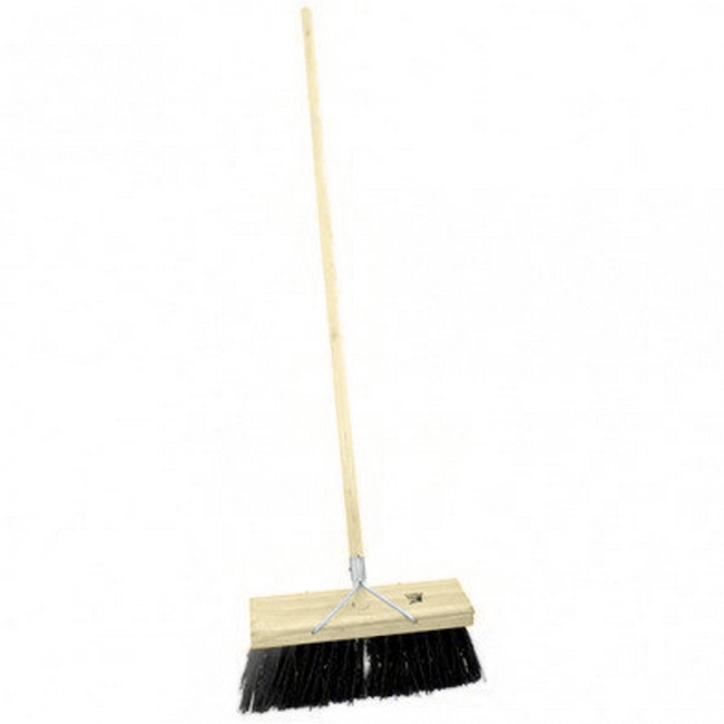 Picture of Bass Broom - Complete - Natural Fibre - Wooden Handle - 99 Grip - 37.5cm - Pack of 3 - F3153