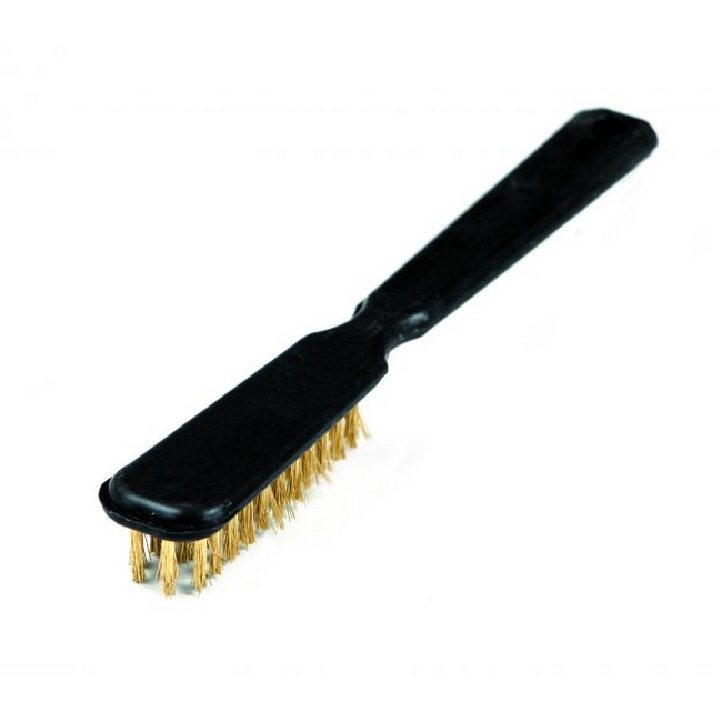 Picture of Suede Shoe Brush - Soft Brass Wire - Plastic Handle - Pack of 10 - F3503