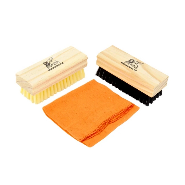 Picture of Shoe Brush Kit - Black and White - Yellow Duster - Pack of 10 - F3816