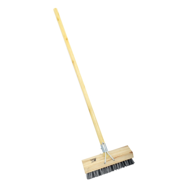 Picture of Deck Scrub - Complete - Brown PVC Fibre - Wooden Handle - Grip - Pack of 5 - F4057