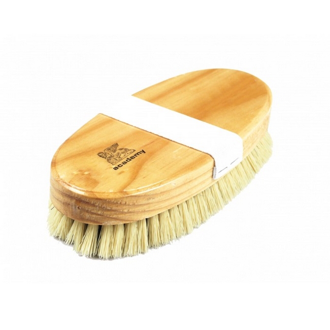 Picture of Floor Polishing Brush - Black Fibre - Coloured Border - Varnished Back with Elastic Strap - 23cm - Pack of 5 - F4401