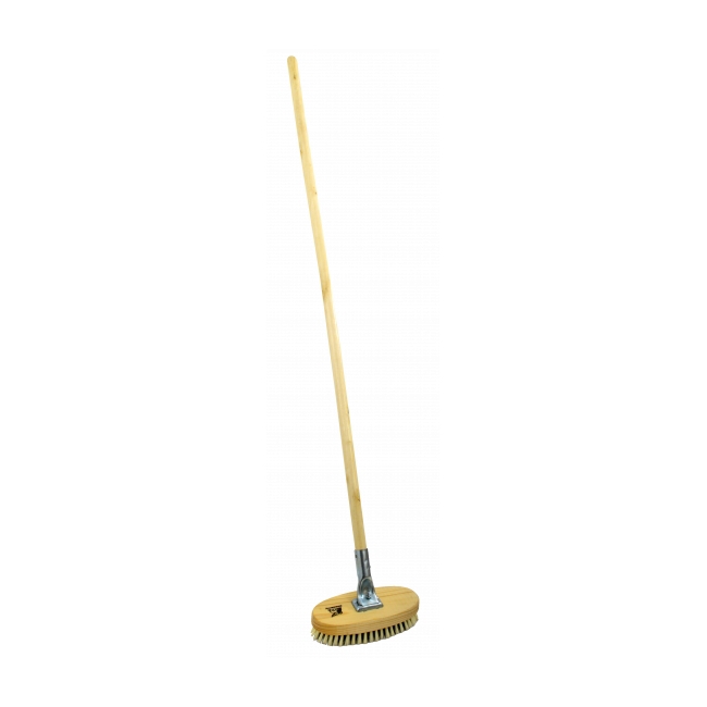 Picture of Floor Polishing Brush with Wooden Handle and Grip - 23cm - Pack of 5 - F4451