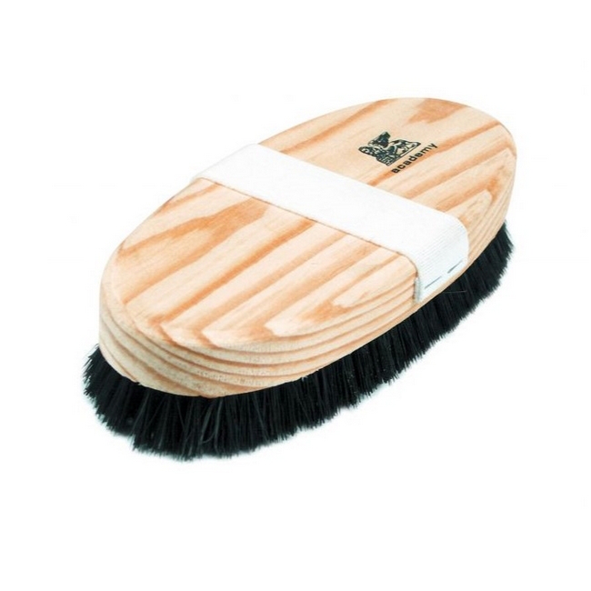 Picture of Floor Polishing Body Brush - Black Fibre - Unvarnished Back with Elastic Strap - 23cm - Pack of 5 - F4407