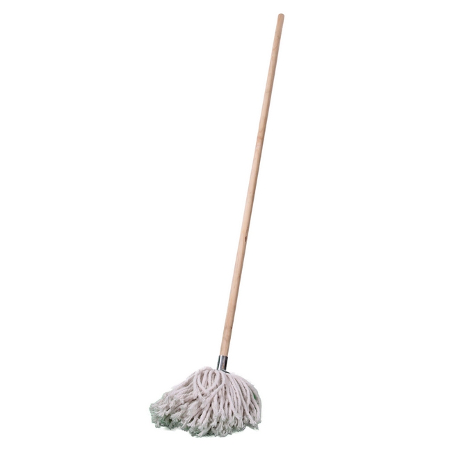 Picture of Mop - Complete - W2 Head with Metal Socket - Wooden Handle - 265g - Pack of 5 - F18659