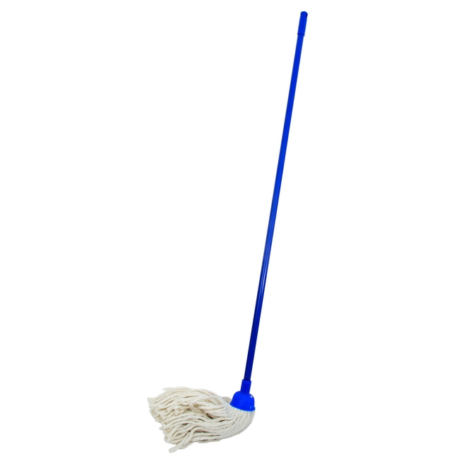 Picture of Mop - Complete - W2 Head with with Plastic Socket - Metal Handle - Blue - 265g - Pack of 5 - F8759