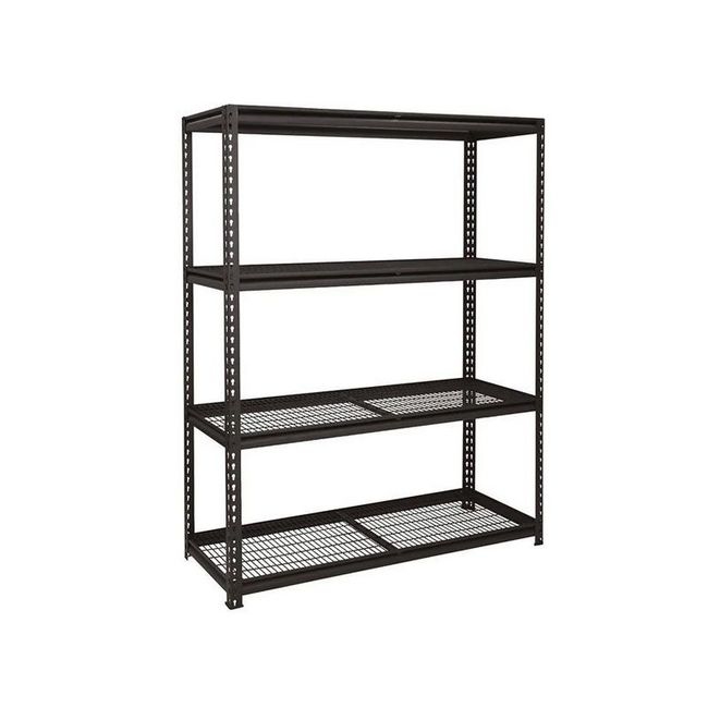 Picture of Steel Shelving - 4 Tier - Heavy Duty - Boltless - Metal Frame and Shelves - Charcoal - ADIY3905