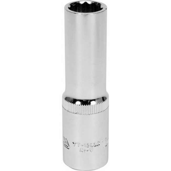 Picture of Bi-hex Deep Socket - 12 Point - Chrome Vanadium - 1/2" Connector - 76mm Length - 13mm - YT-12935