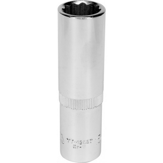 Picture of Bi-hex Deep Socket - 12 Point - Chrome Vanadium - 1/2" Connector - 76mm Length - 15mm - YT-12937