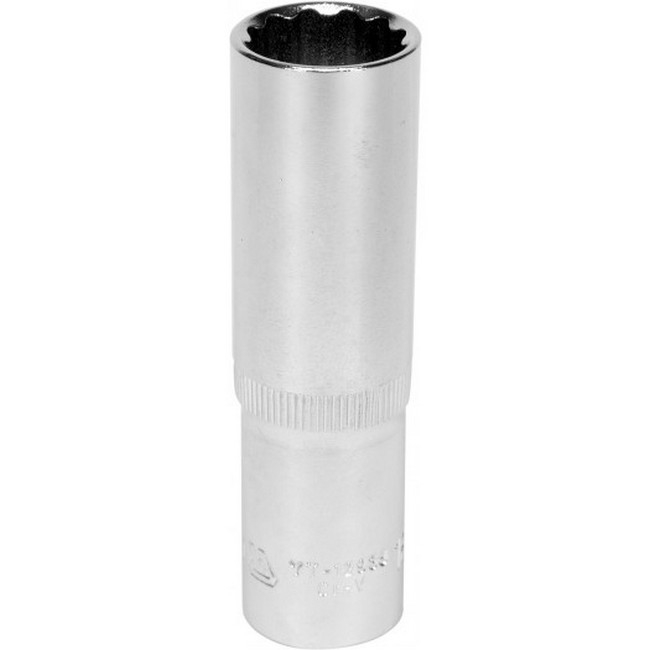 Picture of Bi-hex Deep Socket - 12 Point - Chrome Vanadium - 1/2" Connector - 76mm Length - 17mm - YT-12939