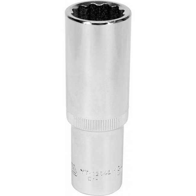 Picture of Bi-hex Deep Socket - 12 Point - Chrome Vanadium - 1/2" Connector - 76mm Length - 18mm - YT-12940