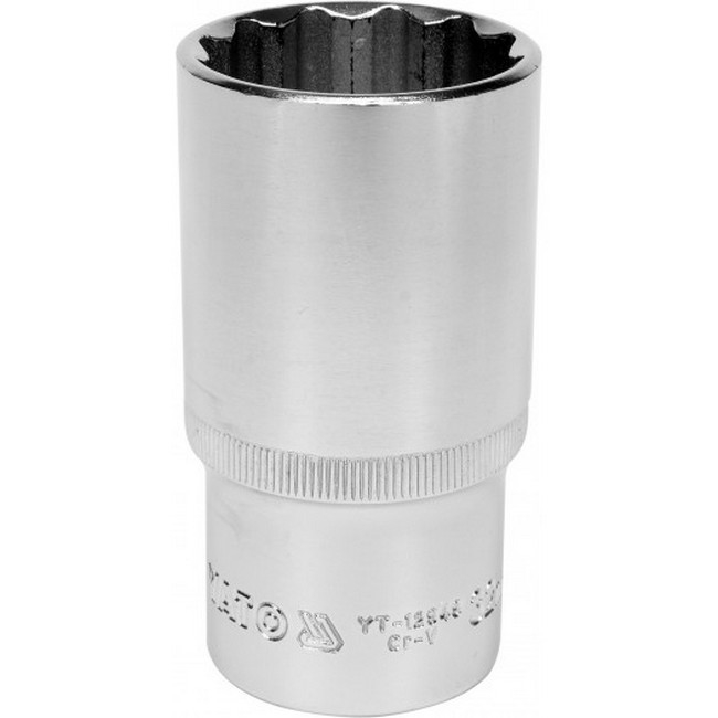 Picture of Bi-hex Deep Socket - 12 Point - Chrome Vanadium - 1/2" Connector - 76mm Length - 32mm - YT-12949