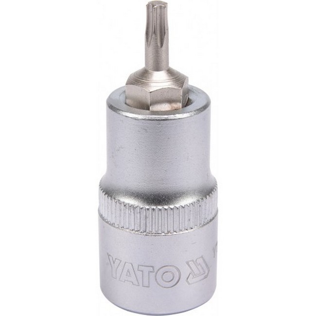 Picture of Torx Bit Socket - Male - Chrome Vanadium -  1/2" Connector - Standard Length -  T20 x 50mm - YT-04310