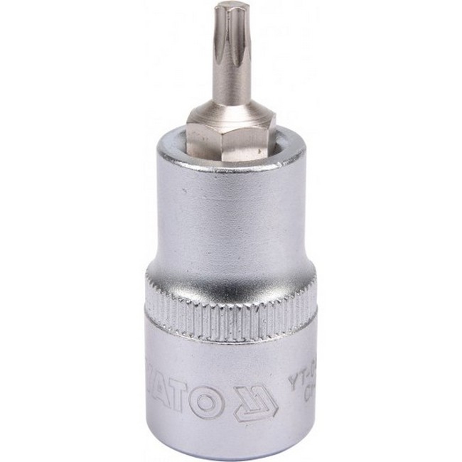 Picture of Torx Bit Socket - Male - Chrome Vanadium -  1/2" Connector - Standard Length - T25 x 50mm - YT-04311