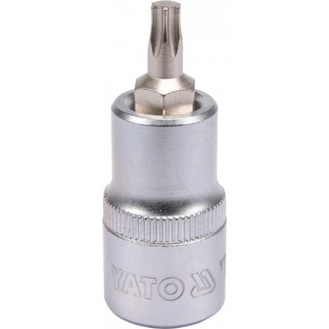 Picture of Torx Bit Socket - Male - Chrome Vanadium -  1/2" Connector - Standard Length - T30 x 50mm - YT-04313