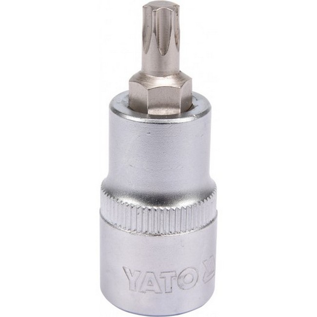 Picture of Torx Bit Socket - Male - Chrome Vanadium -  1/2" Connector - Standard Length - T40 x 50mm - YT-04314