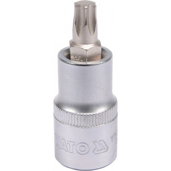 Picture of Torx Bit Socket - Male - Chrome Vanadium -  1/2" Connector - Standard Length - T45 x 50mm - YT-04315