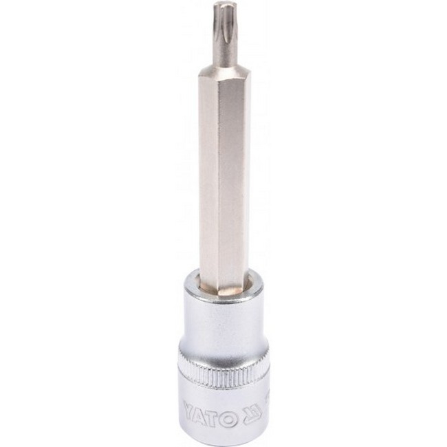 Picture of Torx Bit Socket - Male - Chrome Vanadium -  1/2" Connector - Long - T27 x 100mm - YT-04322