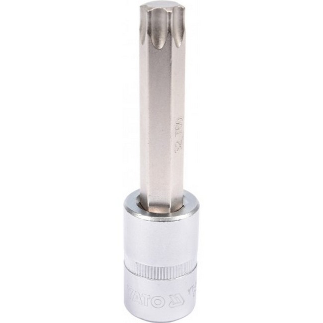 Picture of Torx Bit Socket - Male - Chrome Vanadium -  1/2" Connector - Long - T60 x 100mm - YT-04328