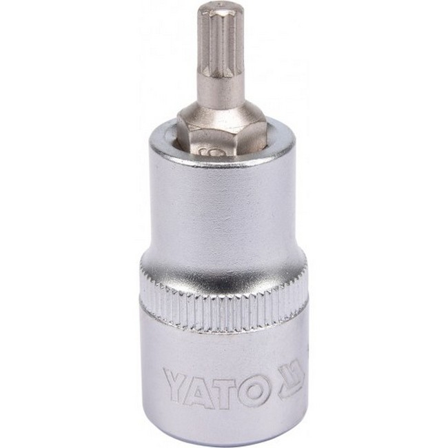 Picture of Spline Bit Socket - Chrome Vanadium -  1/2" Connector - Standard Length - M6 x 50mm - YT-04341