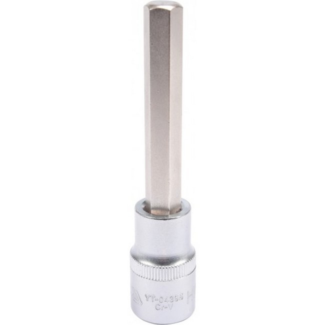 Picture of Hex Bit Socket - Chrome Vanadium -  1/2" Connector - Long - HEX 10 x 100mm - YT-04395