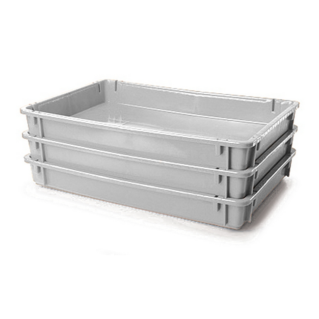 Stack Nest Crate Plastic Box Solid Sides and Base 60 x 40 x 7.5
