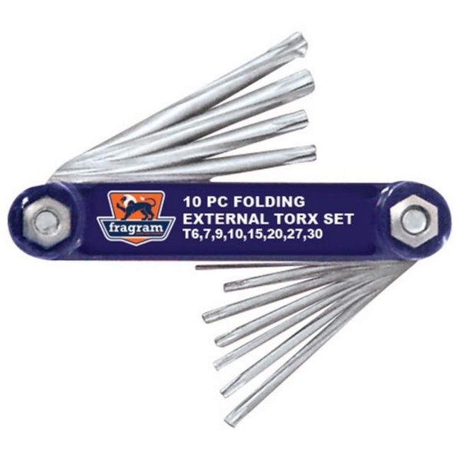 Picture of Torx Key Set - Folding - External - 10 Piece - TOOS1990