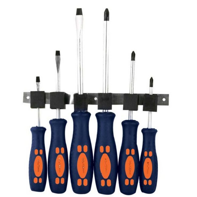 Picture of Screwdriver Set - Slotted and Philips - 6 Piece  - TOOS1647