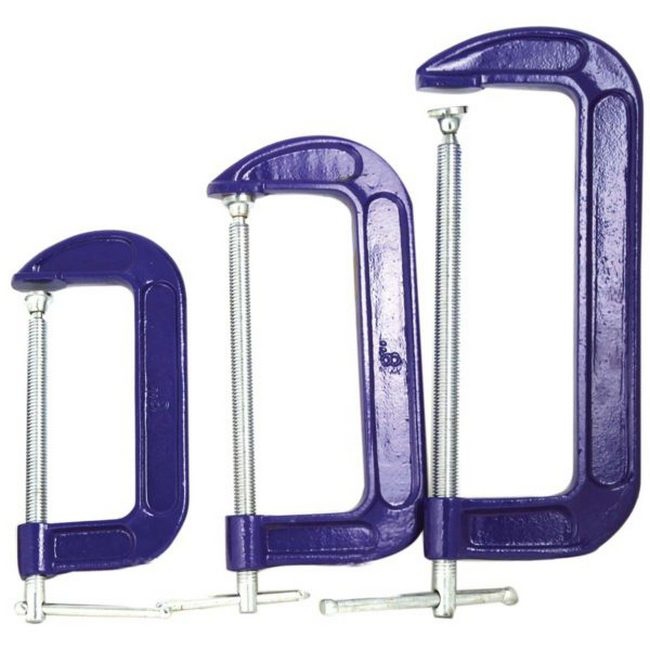 Picture of G Clamp Set - 3 Piece - TOOC357