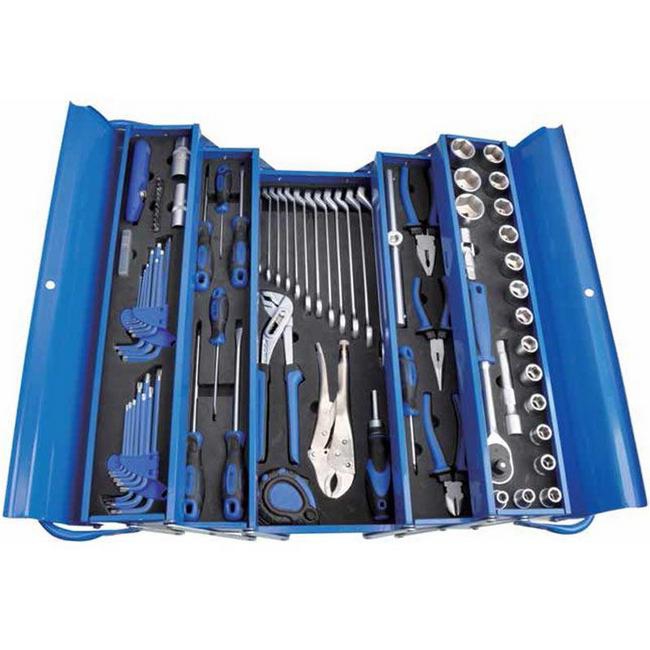 Picture of Tool Box -  5 Tray- Metal- Cantilever Box - Professional - 85 Pieces - 56 x 25 x 24 cm - TOOT2631