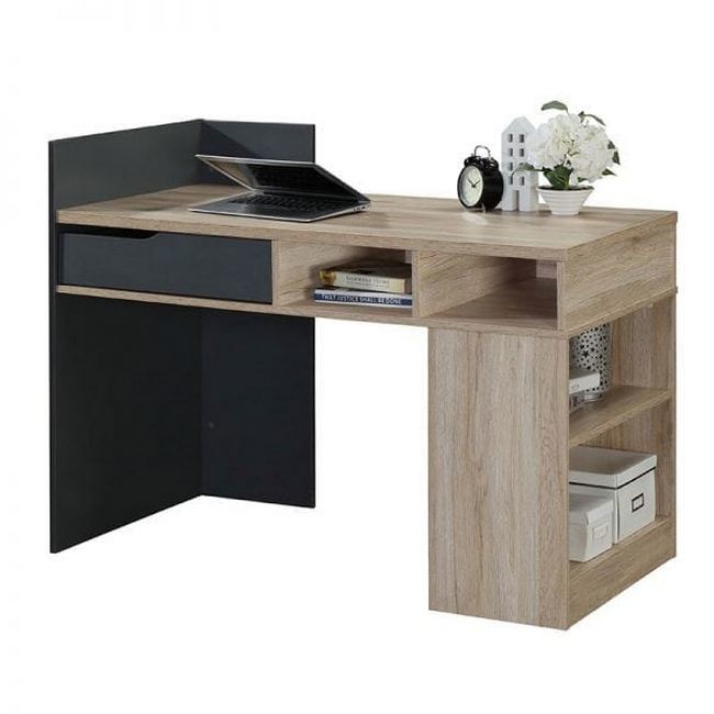 Picture of Office Desk - Ohio -  90 x 60 x 120 cm - Sanremo Oak and Dark Grey - CST 1100