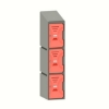 Picture of Plastic Locker - Solid Door - Slant Top - 3 Tier - 45.5 x 31 x 148 cm - PA439A