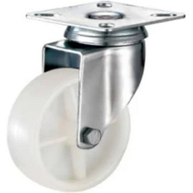 Picture of Castor Wheels - Polypropylene - Top Swivel - Fixed Plate - White - 75mm - TOOC412
