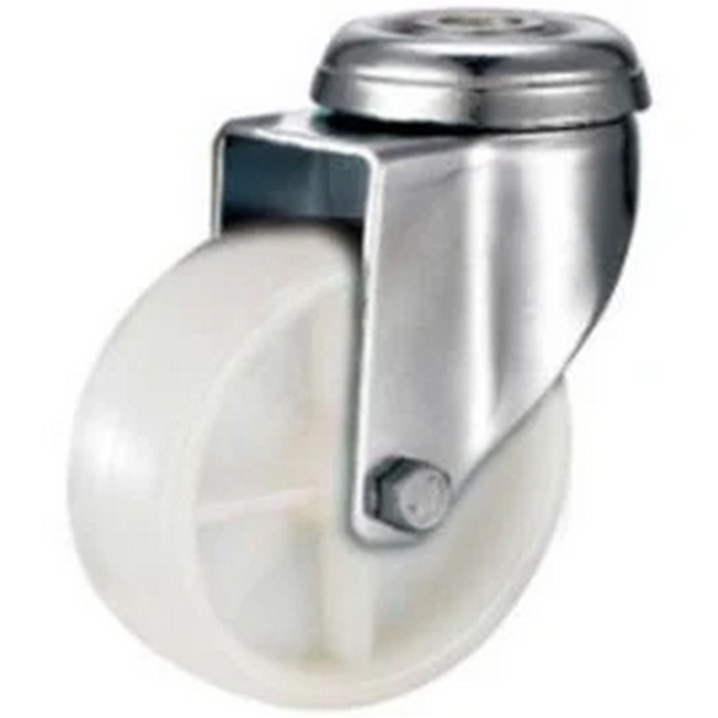 Picture of Castor Wheels - Polypropylene - Bolt Hole - Swivel - White - 75mm - TOOC414