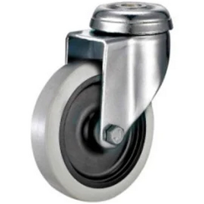 Picture of Castor Wheels - Thermoplastic Rubber - Bolt Hole - Swivel - 100mm - TOOC511