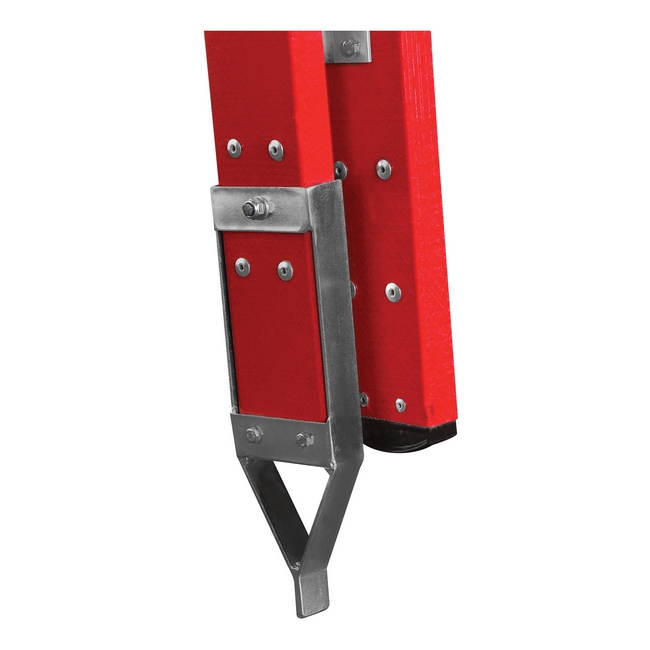 Spiked feet grip into the grass to secure the ladder firmly, ladder, aluminium ladder, step ladder, .