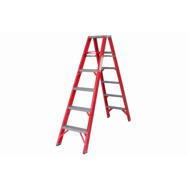 The fibreglass construction makes this range of ladders suitable for electrical applications, ladder.