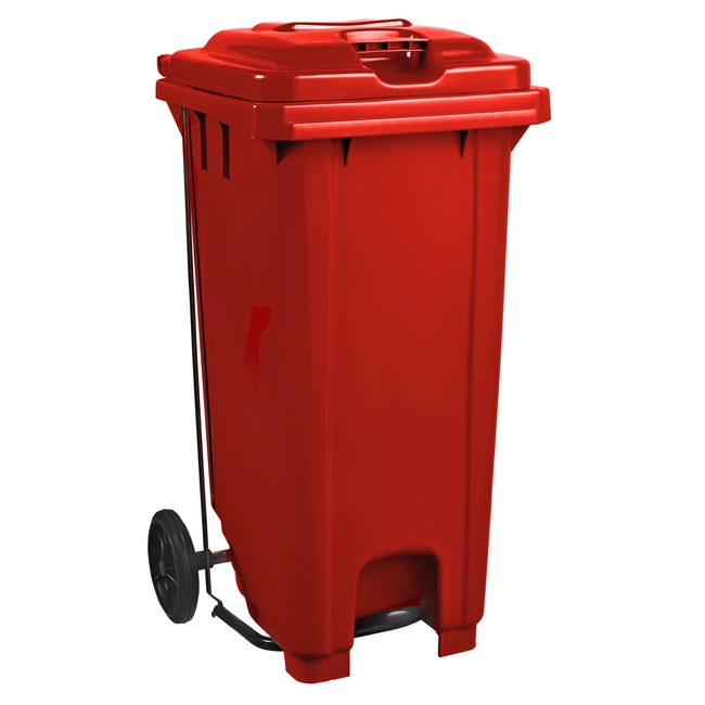 Supplywise wheelie bin, similar to wheelie bin, pedal bin, foot operated bin, rubbish bin.