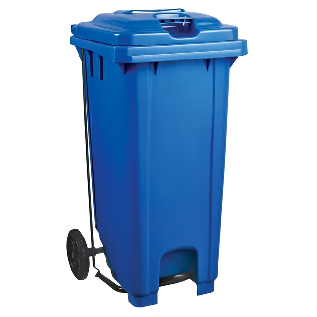 Supplywise wheelie bin, similar to wheelie bin, pedal bin, foot operated bin, rubbish bin.