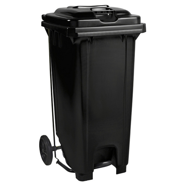 Supplywise wheelie bin, similar to wheelie bin, pedal bin, foot operated bin, rubbish bin.