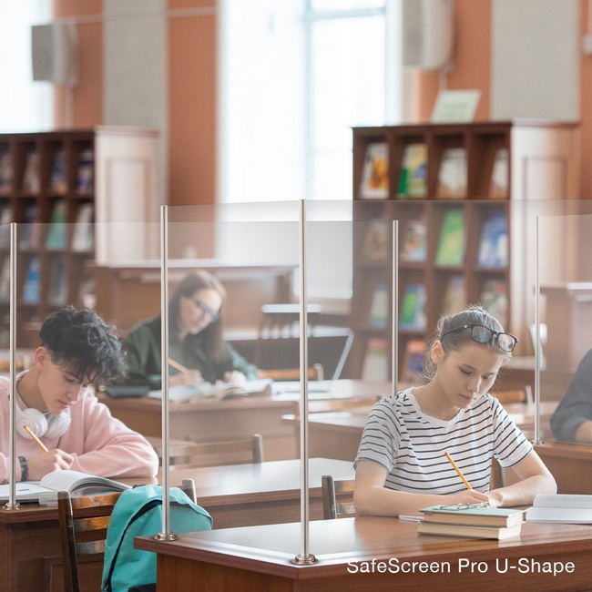 Supplywise counter and desk, similar to contamination barrier screen,.