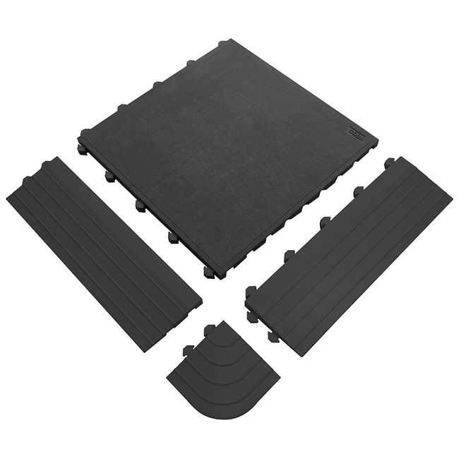 Supplywise rubber tile corner, similar to fatique lock, rubber matting, matting, floor rubber.